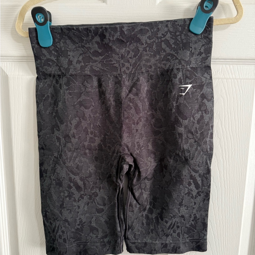 Gymshark Black Floral Bike Shorts